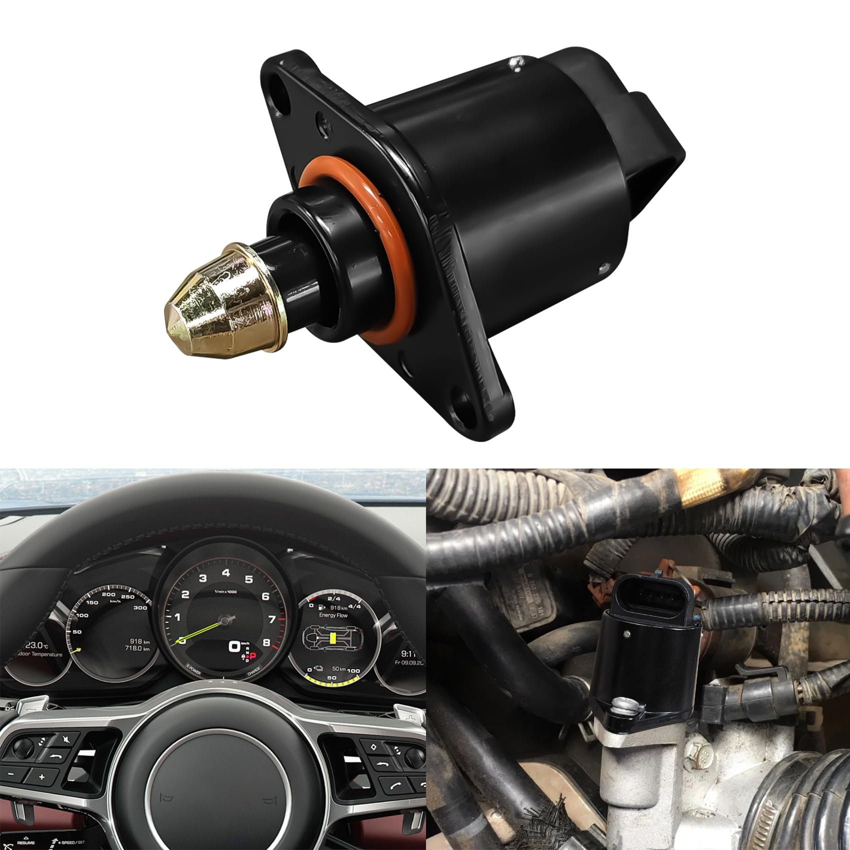 Car Idle Speed Control Valve, Automotive Fuel Injection Idle Air Control Valve for Stable Engine Operation Compatible with King Kong Idle Motor, Auto Replacement Parts #90380 10526 90325864