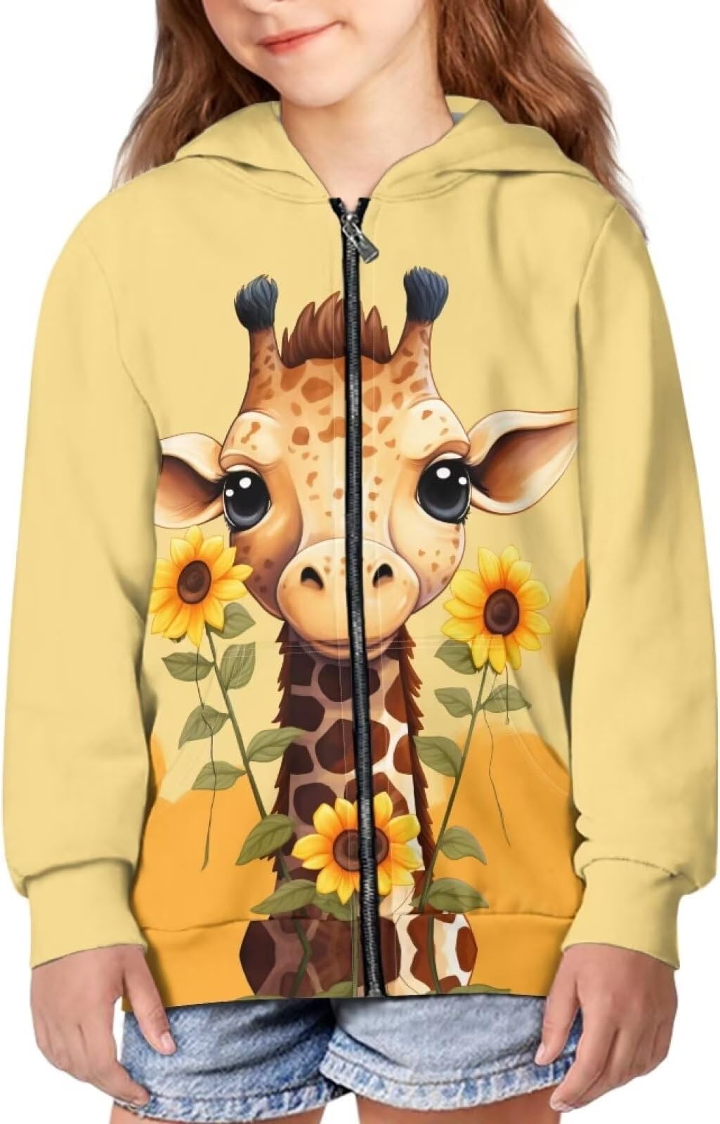 Zip Up Hoodie for Girls Sweatshirts Kids Long Sleeve Shirt