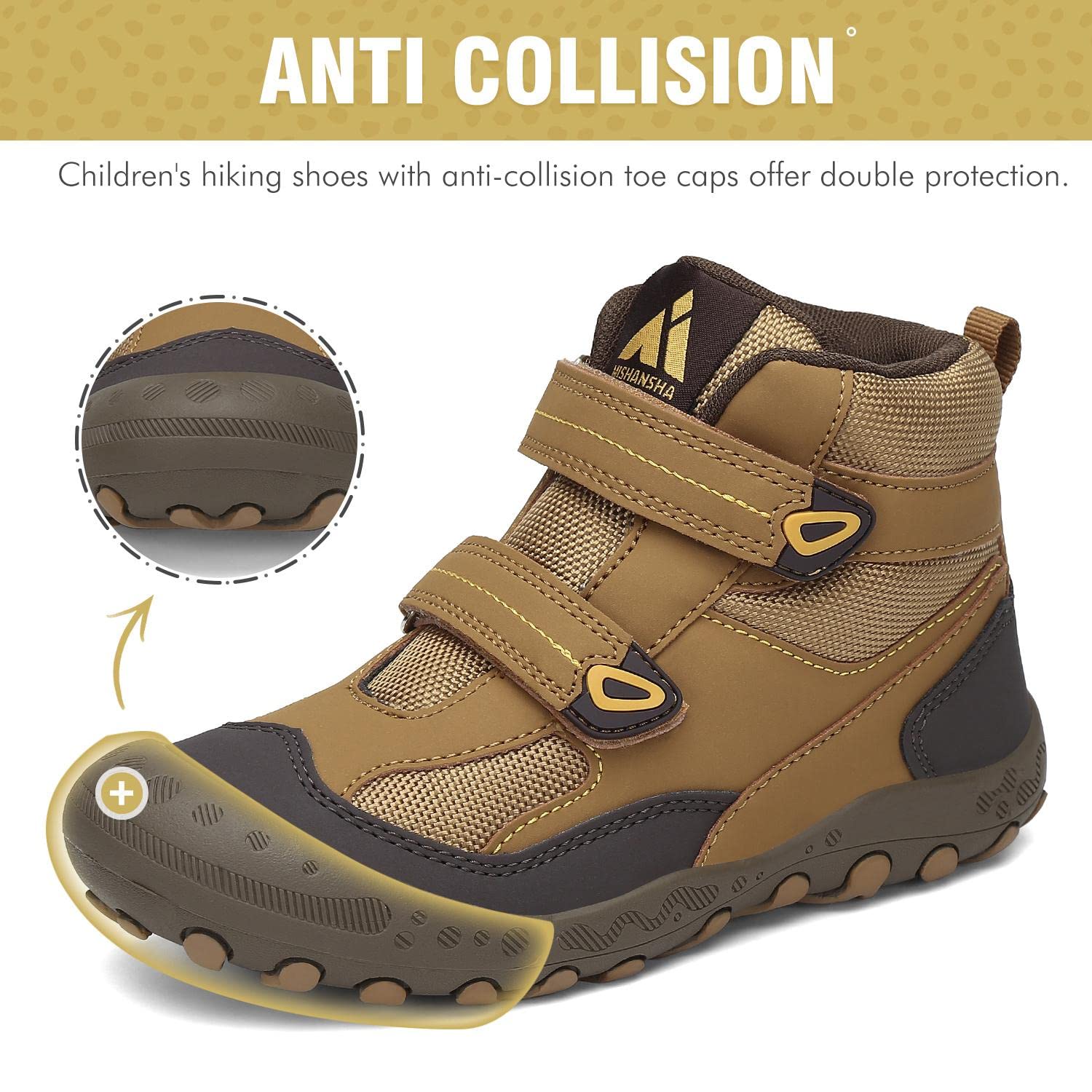 Mishansha Botas de Senderismo Niño Niña Zapatos de Trekking Antideslizante Ligero Zapatillas de Montaña Cómodos Exterior, 028 Marrón, 27 EU