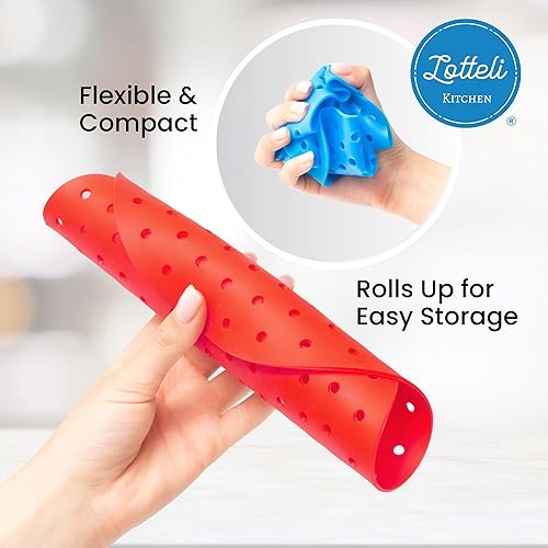 Vista 6 de Paquete de 4 forros reutilizables para freidora de aire para freidora de doble cesta, forros rectangulares de silicona para freidora de aire - 5.25