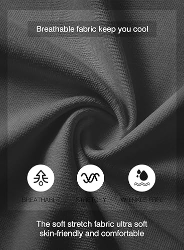 Miniatura 6 de JMIERR Paquete de 3 camisetas de algodón Hipster Hip Hop de cuello redondo para hombre