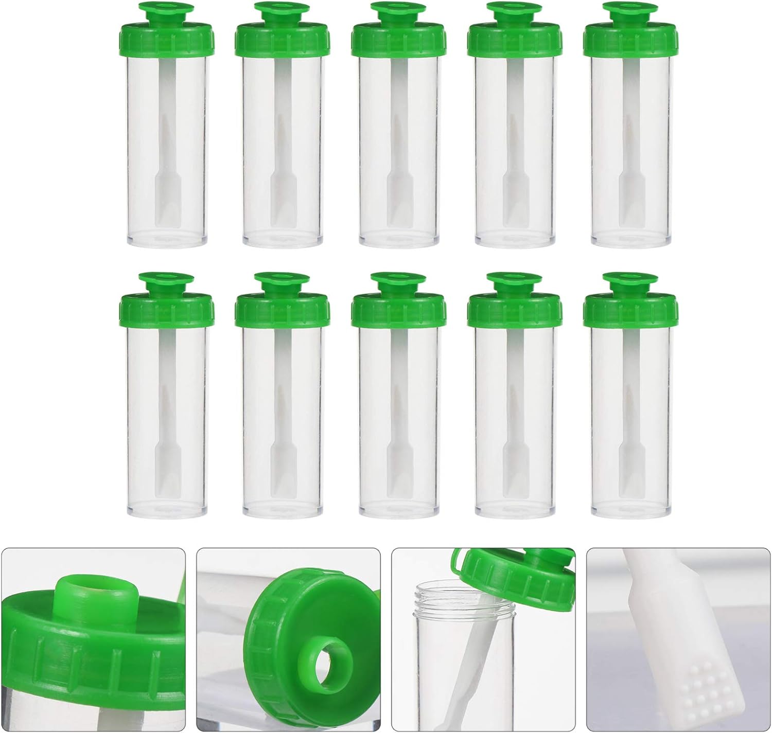 Scicalife 50pcs Scientific Fecal Collection Containers with Attached Screw Cap Polypropylene Spoon 15ml Capacity Specimen Cup : Industrial & Scientific