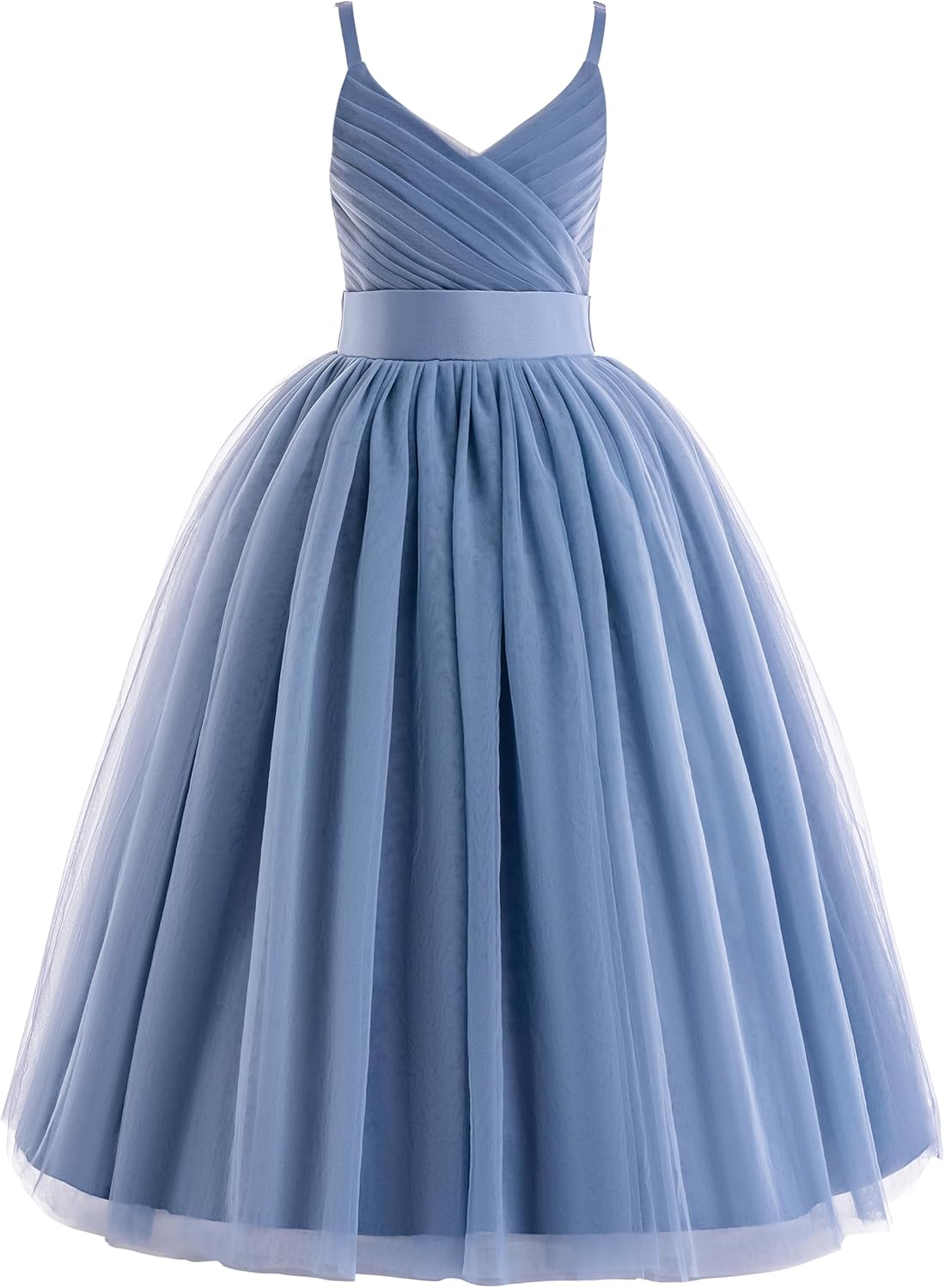 Glamulice Flower Girls Spaghetti Strap Tulle Dress