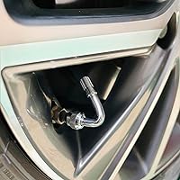 Vista 4 de Extensores de vástago de válvula, extensión de válvula de neumático Schrader de 45 grados, 90 grados, 135 grados, compatible con ruedas duales