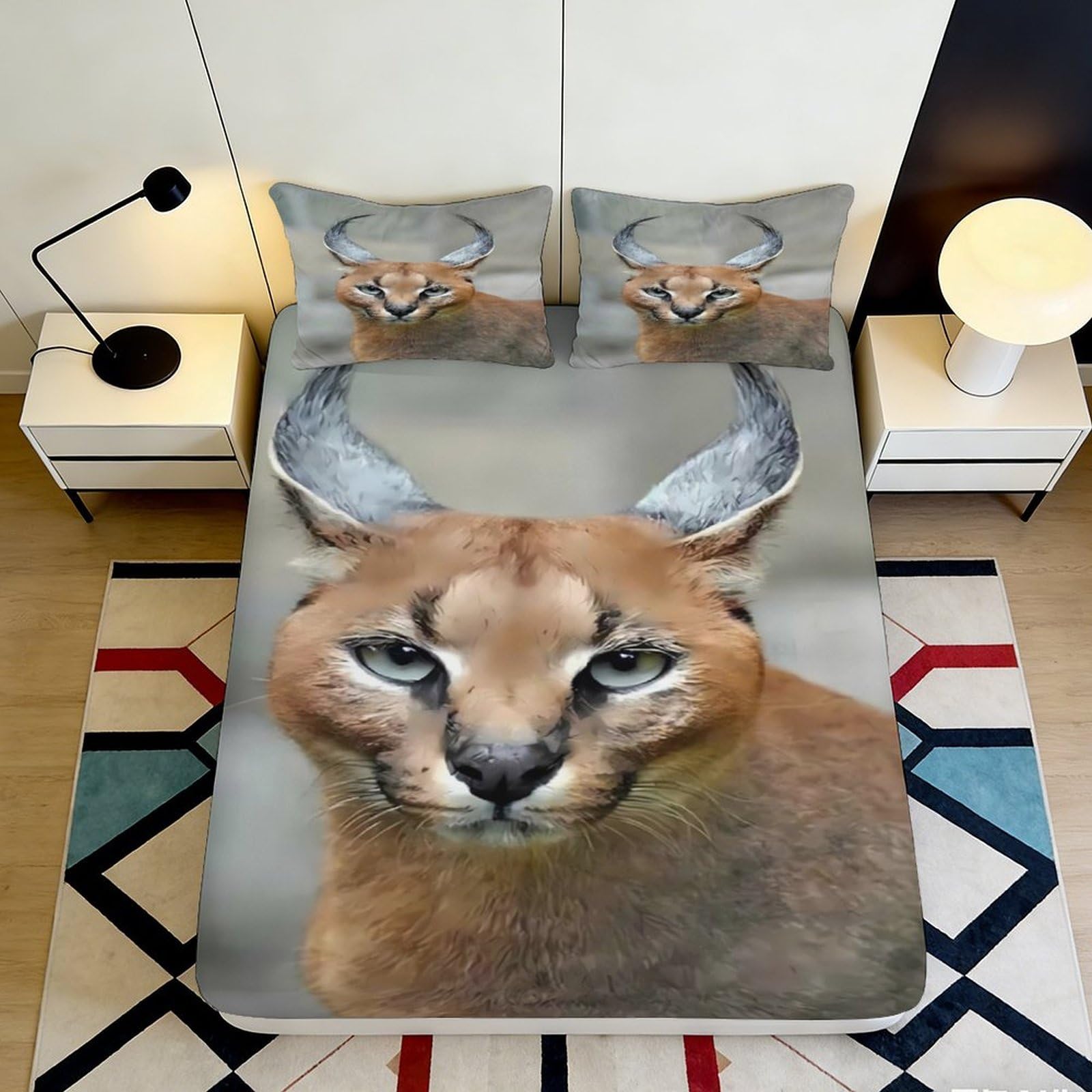 Jxqhbvmg Style-6 3D Printed Wild Animal Fitted Sheet Microfiber Deep Pocket Non-Slip Bedroom Bedding Wild Animal Mattress Fitted Cover For Adults 90X200x25cm