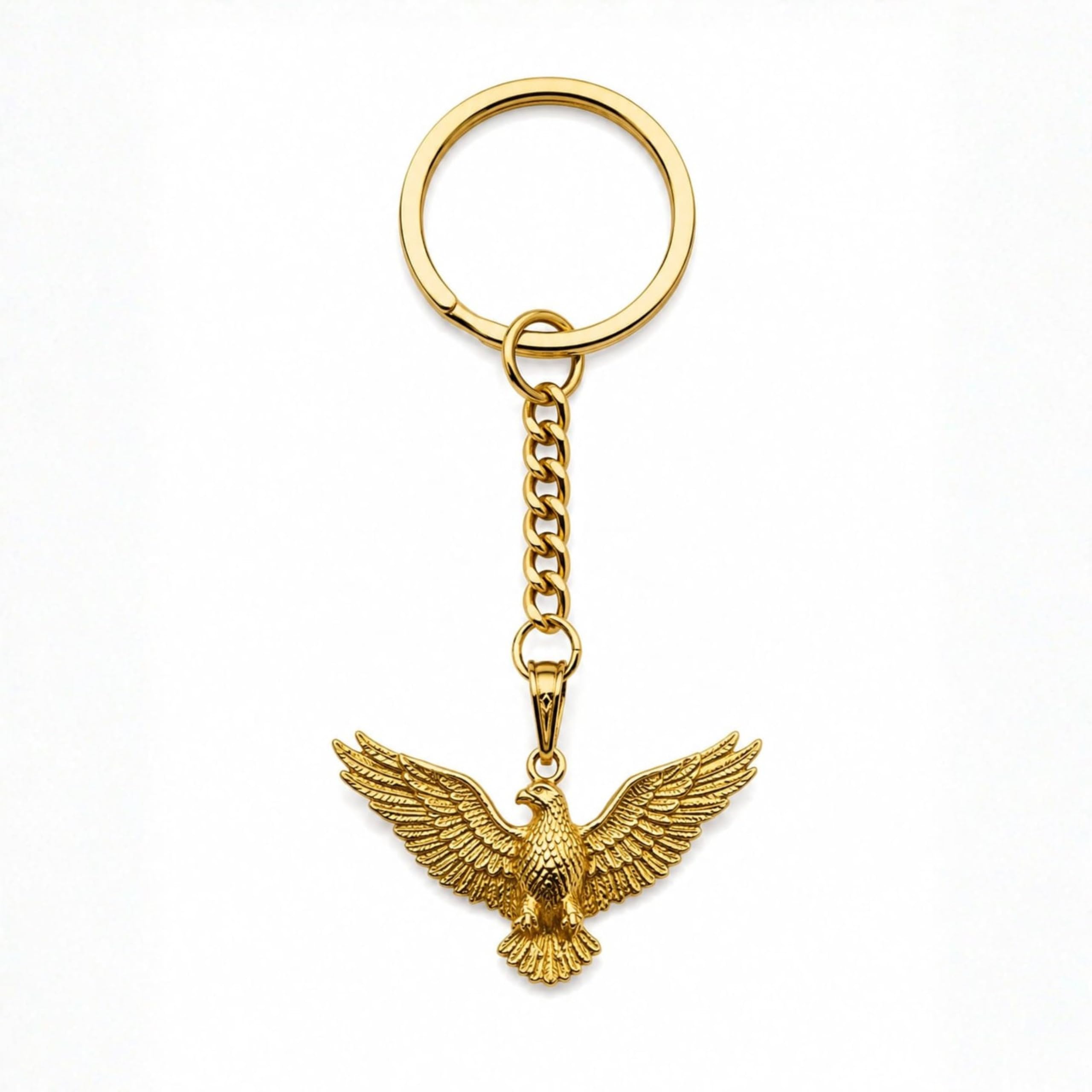 Eagle Bird Metal Keychain for Men & Women | Silver Plated Decorative Eagle Key Ring for Car, Bike & House Keys | Gift for Boys, Girls, Friends & Family-image-31