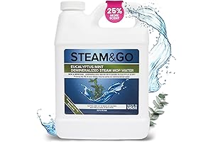Steam & Go Demineralized Water Steam Mop Solution - PVC Free Floor...