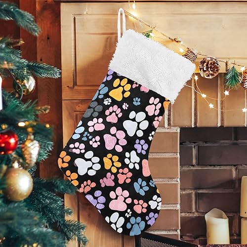 Miniatura 10 de ALAZA Calcetines de Navidad plateados de invierno, copos de nieve de Navidad, clásicos, personalizados, decoraciones de calcetines grandes