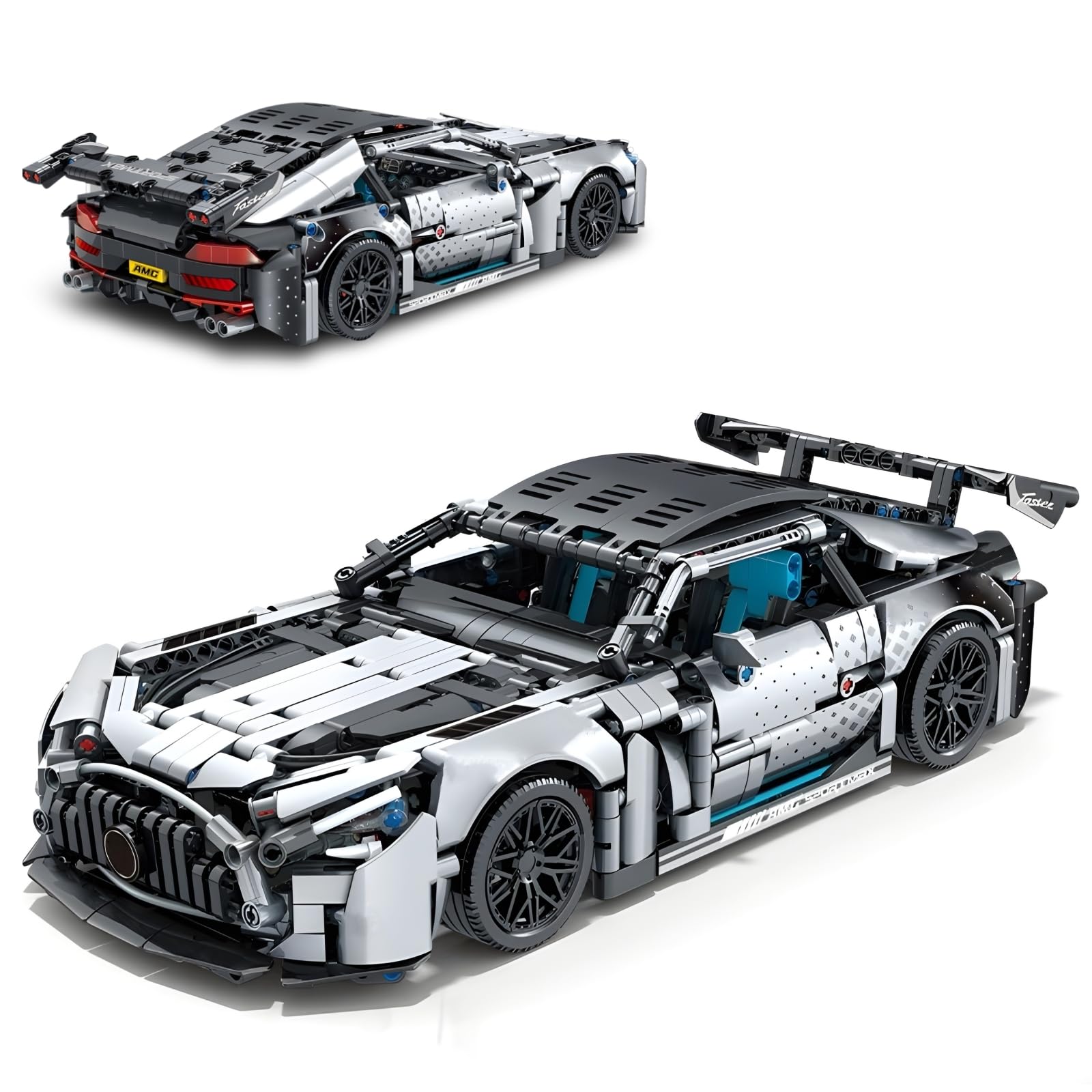 Bloques de sujeción para coche 1:14 Supersportwagen Bloques de sujeción Juguetes | 1310 piezas Speed Sports Car Maqueta de Coche de Carreras Bloques de Construcción Modelo Hogar Decoración Regalo para Adultos