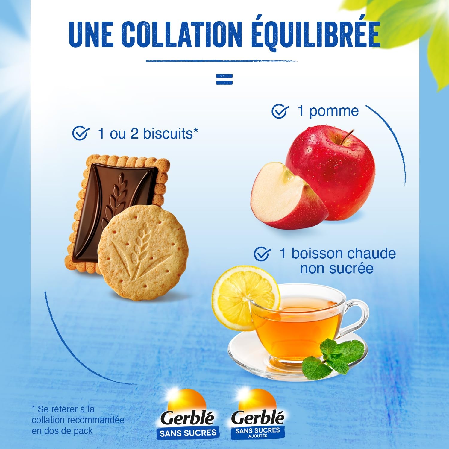 Gerblé Génoise Chocolat Orange Sans Sucres – Gâteaux Moelleux Sans Huile de Palme, Format Pratique, 1 lot de 8 paquets