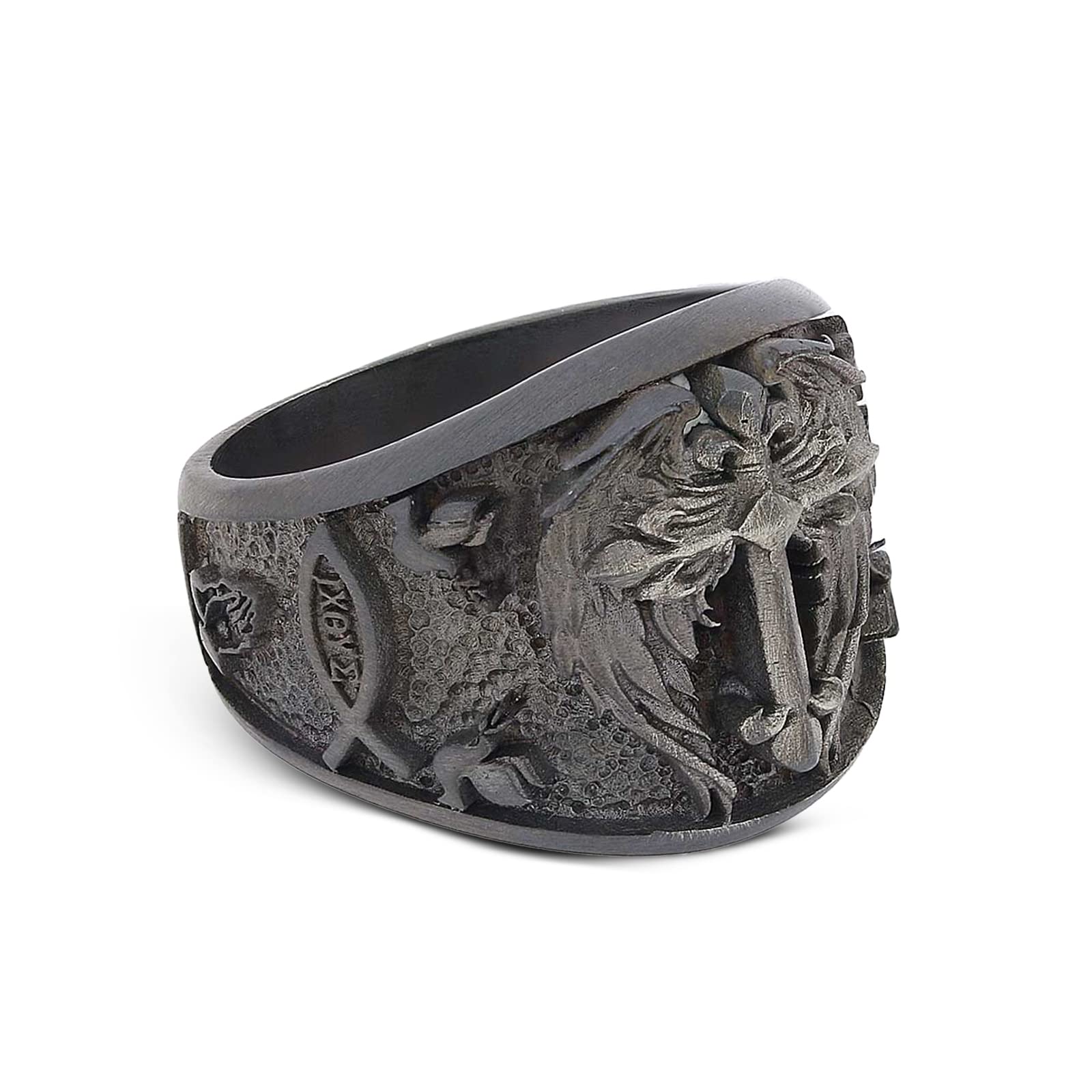 Sponsored Ad - Crusader Ring, Chi Rho Ring, Silver Christian Ring, Templars Cross Ring, Bishop Signet Ring, Catholic Ring for Man, Trinity Knot Gif