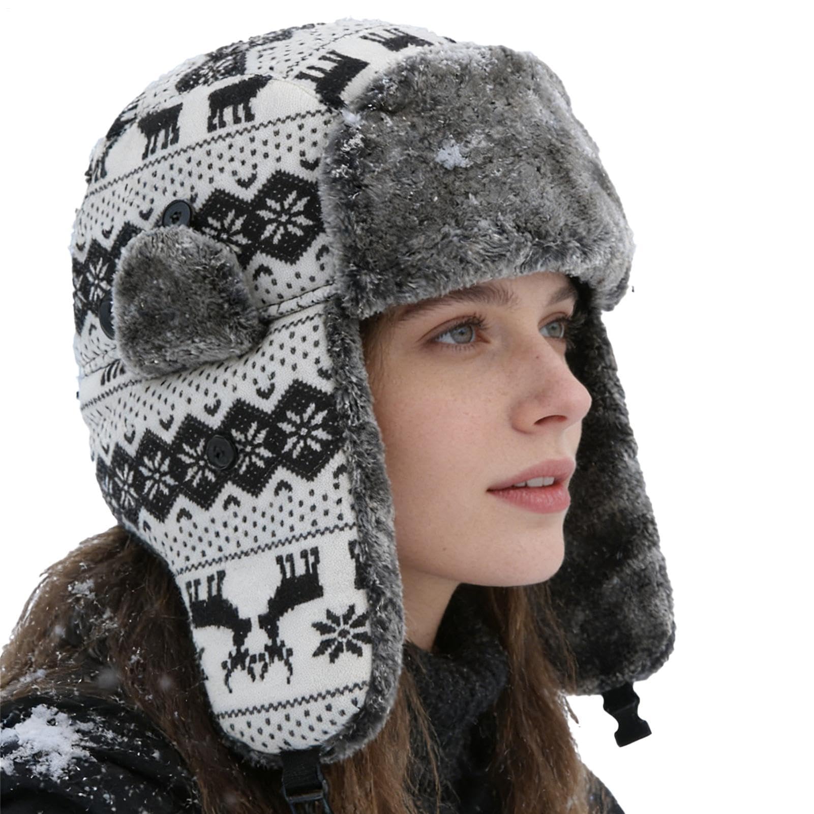 Zimowa Czapka Ushanka Odporna Na Wiatr Z Wtyczką USB I Klapami Na Uszy | Podgrzewana Czapka Na Zimę Do Dojazdów Jazdy Na Rowerze Spacerów Wędkowania Dla Kobiet Dorosłych Nastolatków Dla Niego I