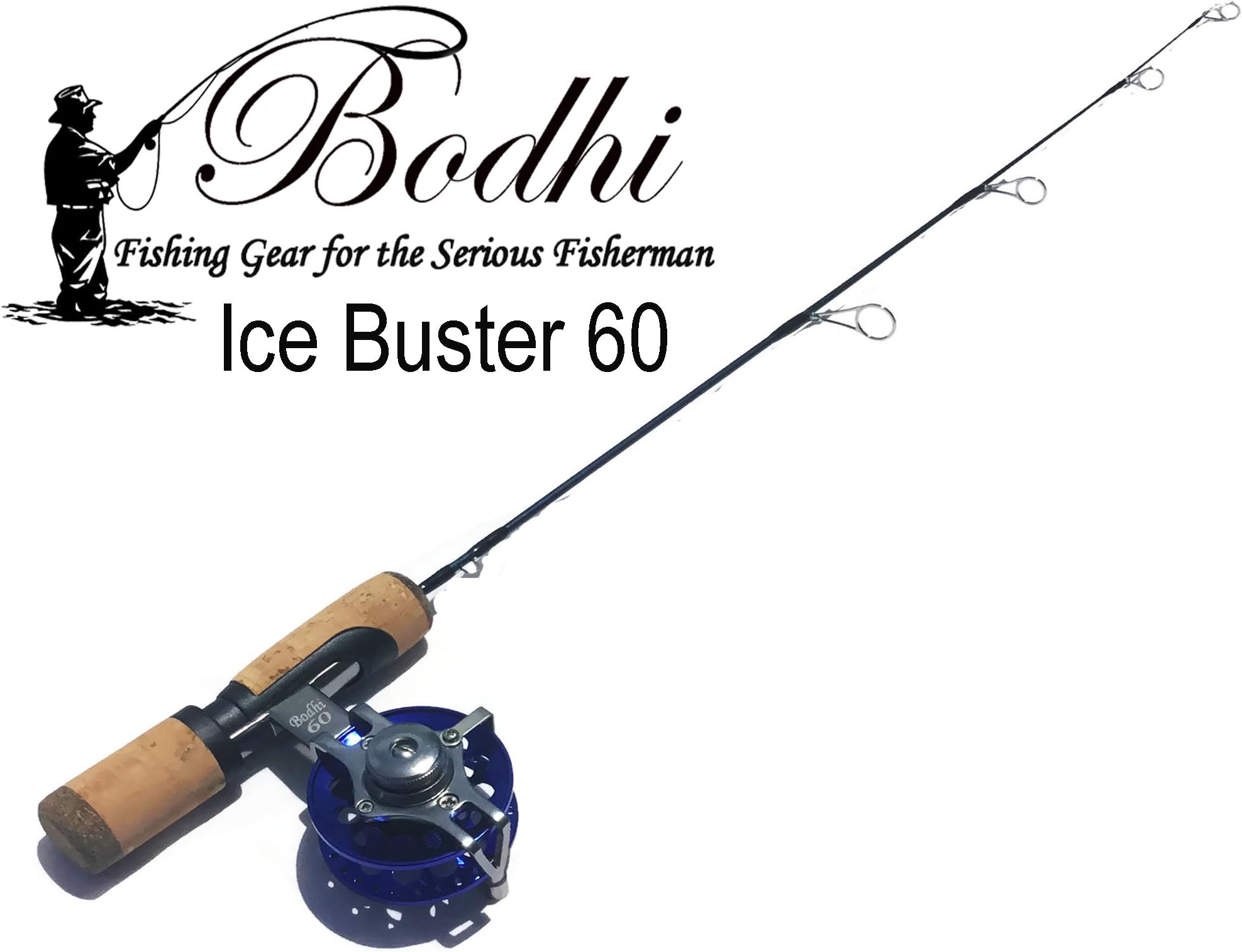 Bodhi Ice Buster Ice Fishing Rod and Reel Combo Right Handed Reel