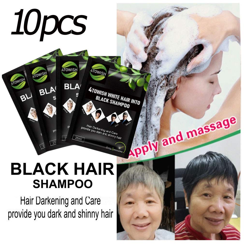 Buy PACHILLY 10pcs Natural 4towishWhite Hair into Black Shampoo in
