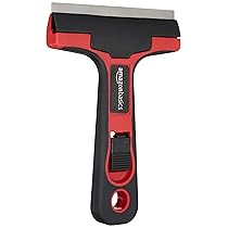 Amazon Basics Raschietto per vetro e piastrelle con impugnatura morbida da 10.16 cm