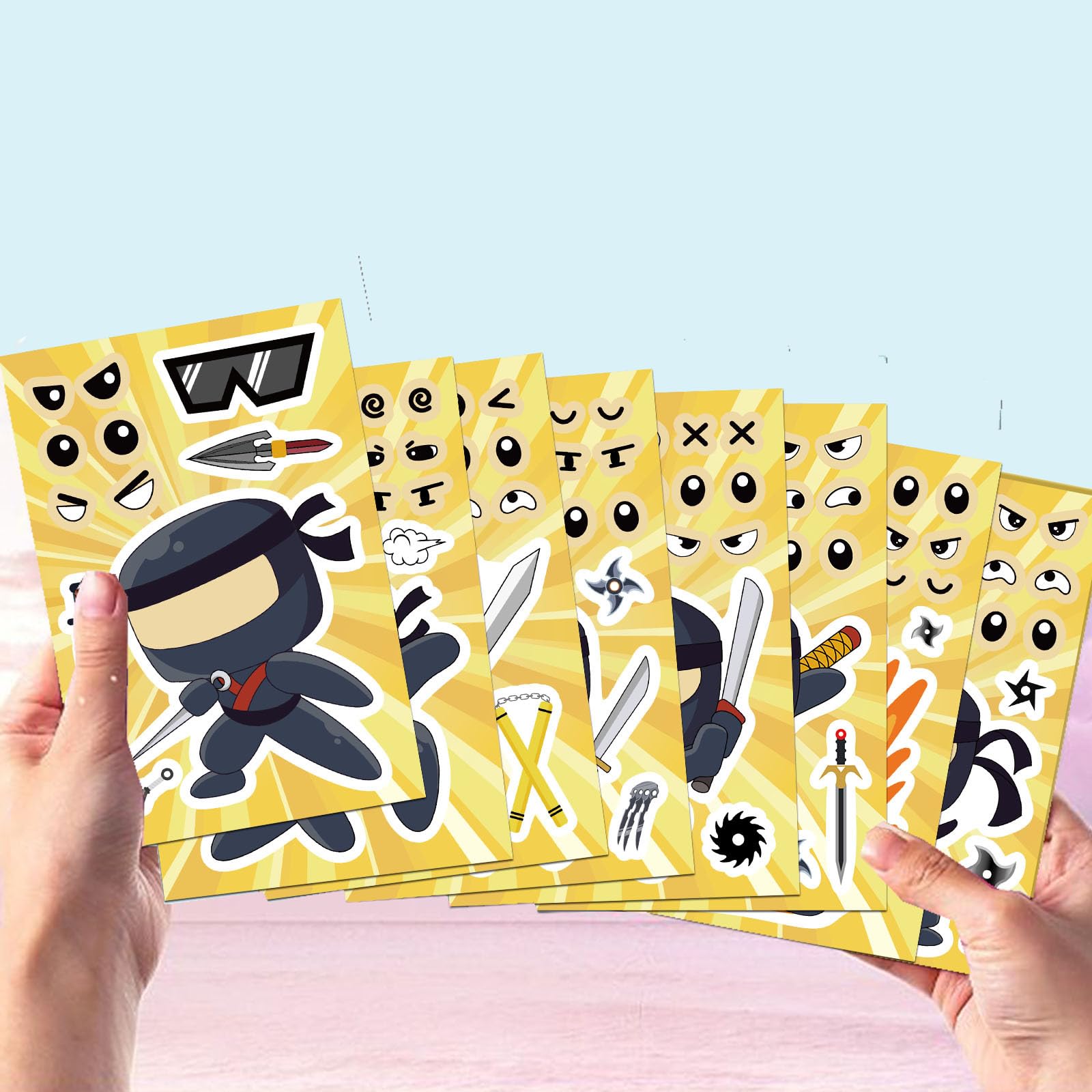 Amazon | 50枚セット ステッカー 忍者アクションセット、サムライ