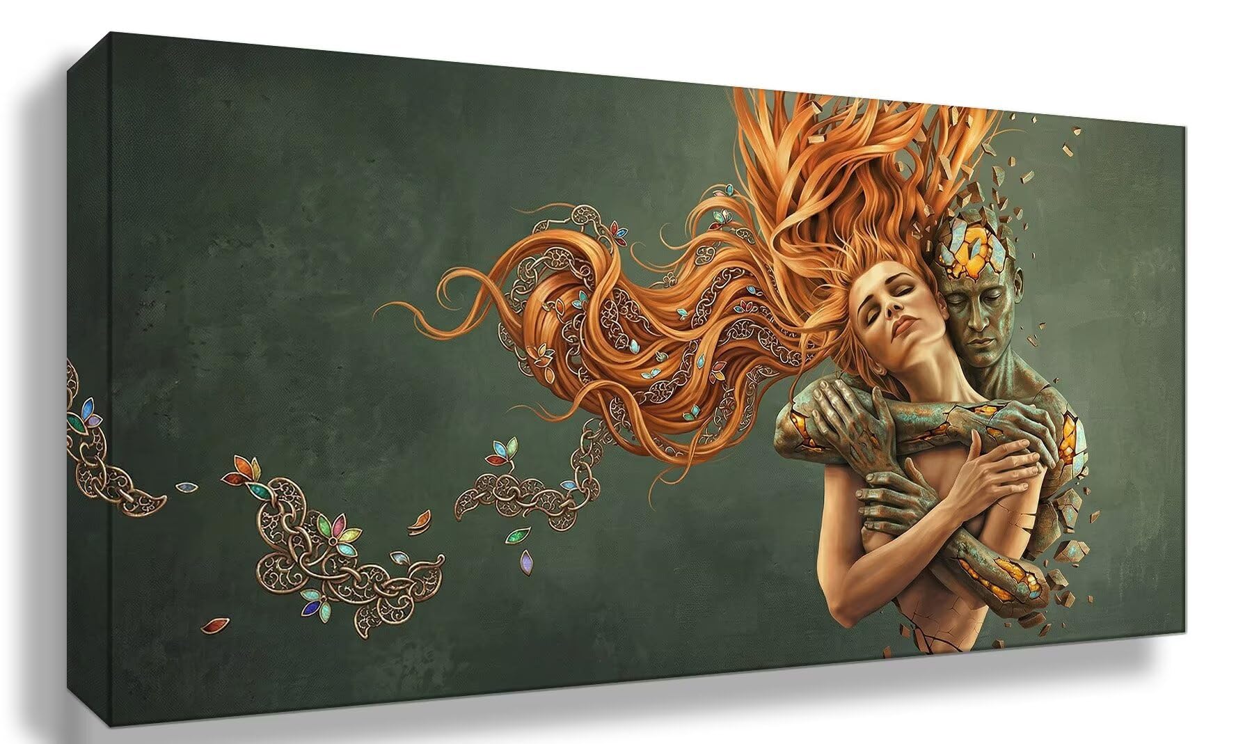 Diamond Painting Paare Diamond Painting Erwachsene Groß XXL Abstrakt, 5D Full Eckige Steine Drill Diamanten Malen Nach Zahlen, DIY Set Kreativ Set für Erwachsene Home Decor Wanddeko 60x120cm, Cod-922
