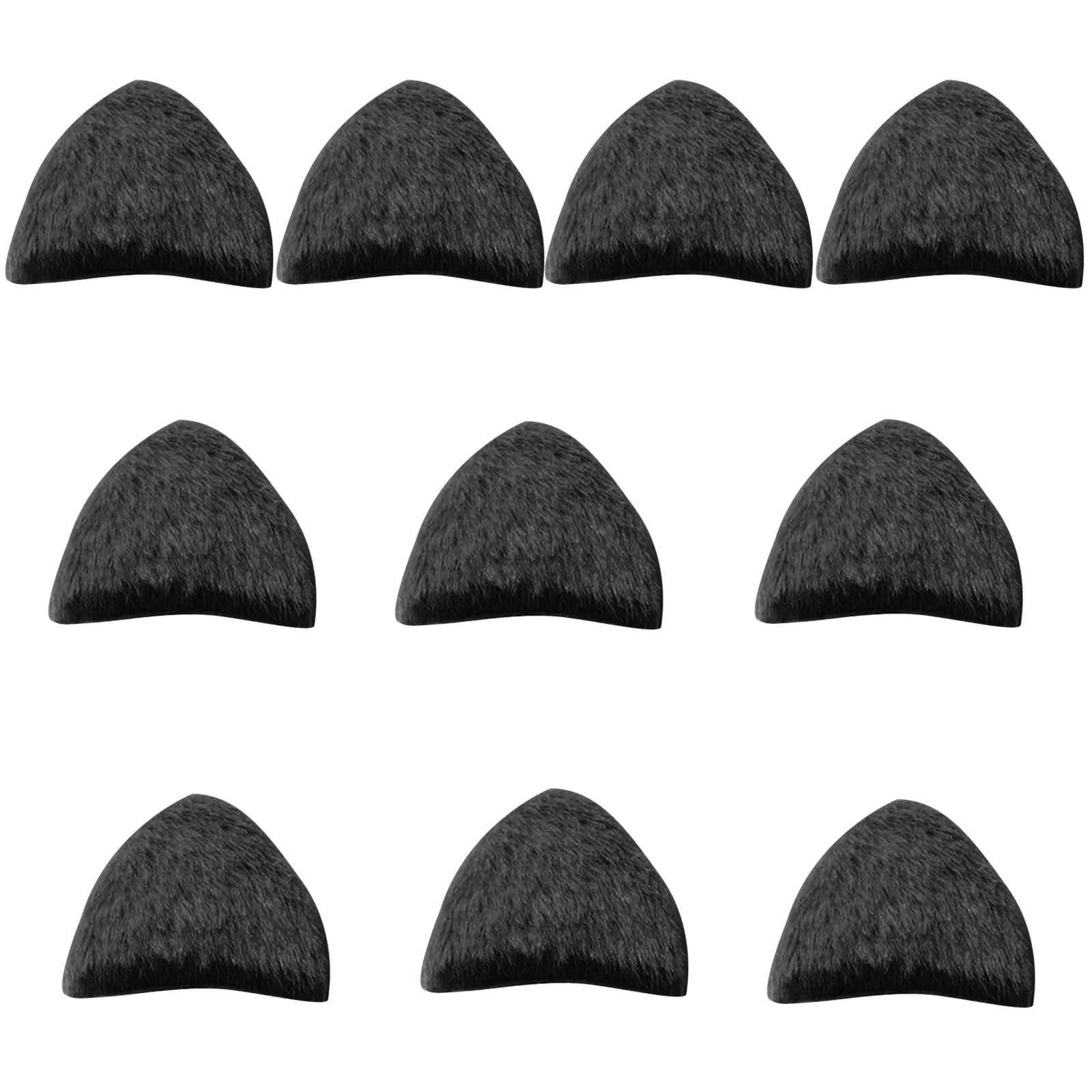 Buxuaaaa 10Pieces Plush Animal Ear Hairband Supplies Furry Animal Ear Appliques for Sewing Craft Stuffed Toy Clothing Headbands Furry Fabric Hair Accessories