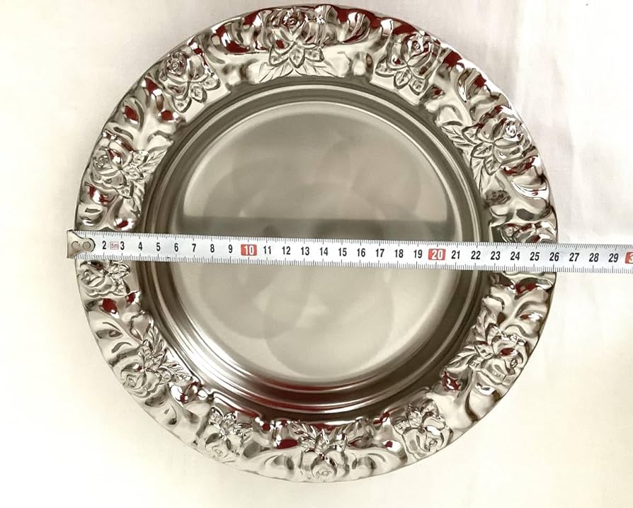 Amazon.co.jp: シルバー プレート 銀プレート 皿 オブジェ 展示用