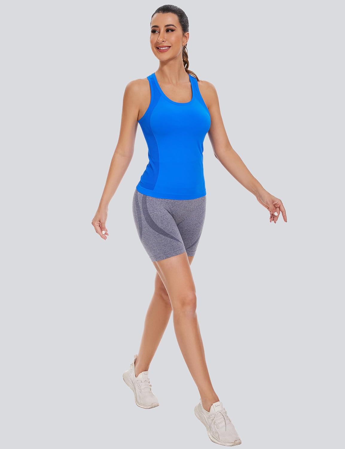 MathCat Workout Tank Tops for women Racerback Tank tops Seamless Gym Tops Sleeveless Athletic Yoga Running Shirts - Image 5