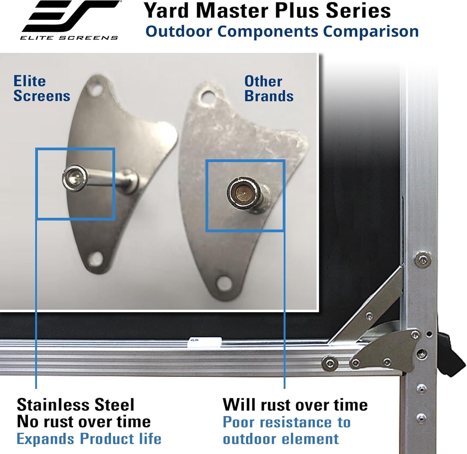 Elite Screens Yard Master Plus, 120-INCH 16:9 Height Setting Adjustable Portable Projector Screen, 4K HD Outdoor Indoor Movie Theater Front Projection, US Based Company 2-YEAR WARRANTY, OMS120H2PLUS