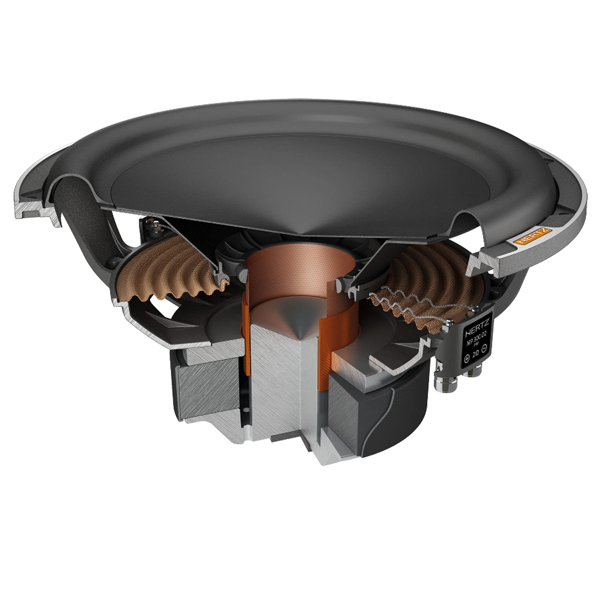 Hertz MP 300 D2.3 PRO Subwoofer 2+2 Ohm Doppia Bobina 600 W RMS