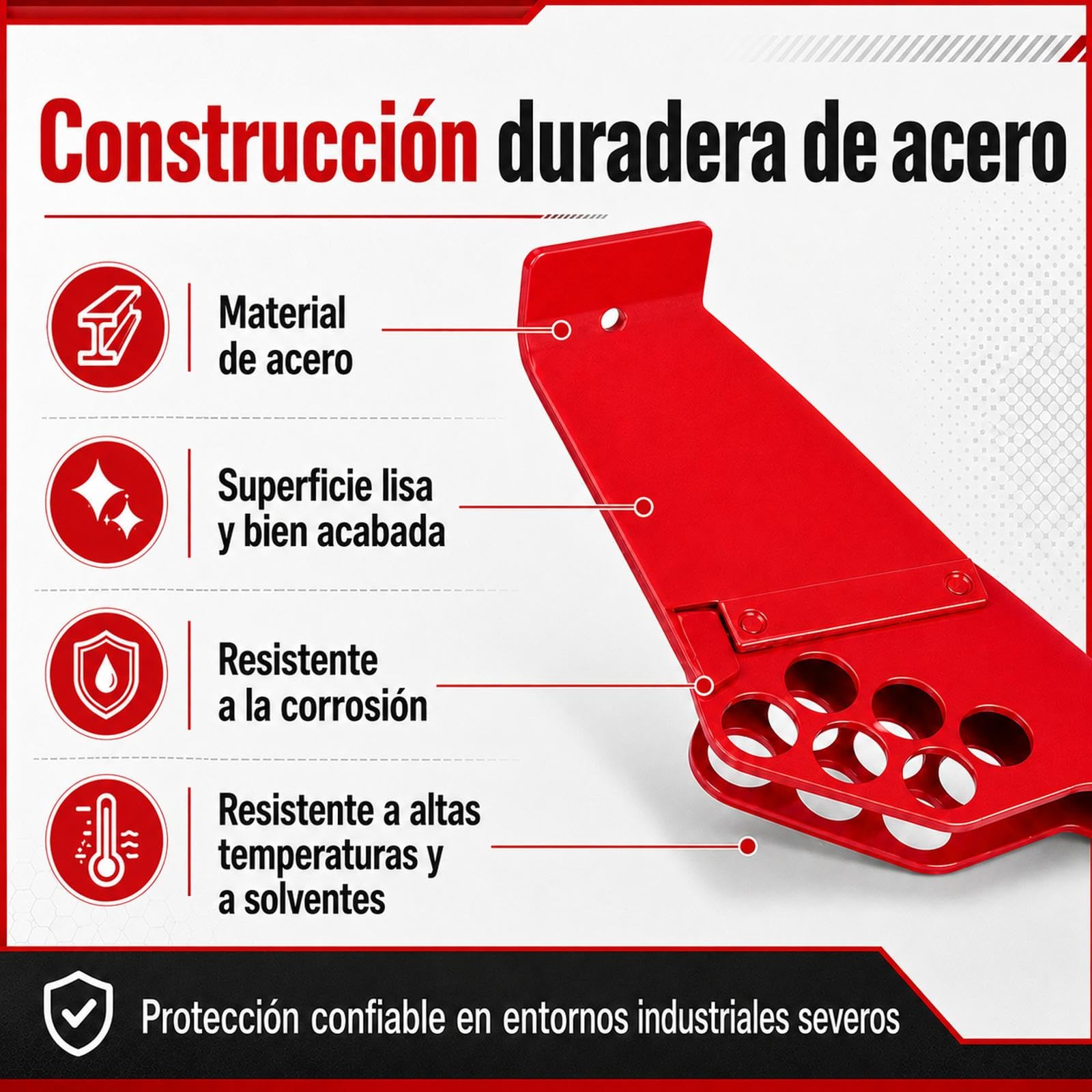 Dispositivo de Bloqueo de Válvula de Bola, DN8-DN50 Cerradura de Válvula de Bola de Acero Inoxidable, 6 Orificios Bloqueo Ajustable, para Bloqueo Válvula Bola con Manija Tubería Industrial Diámetro