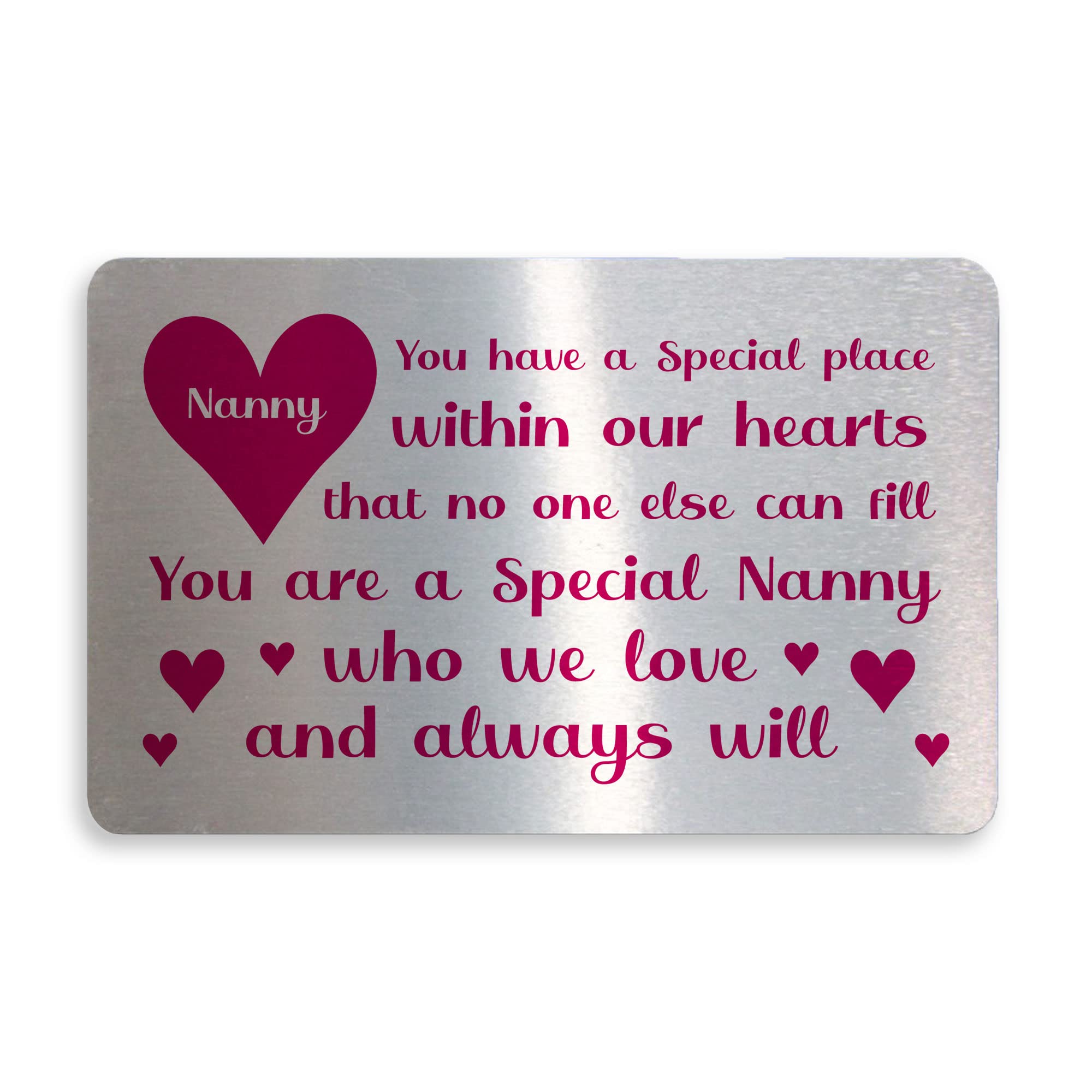 Nanny Gift For Birthday Mothers Day Wallet Card Gift From Grandchildren Thank You