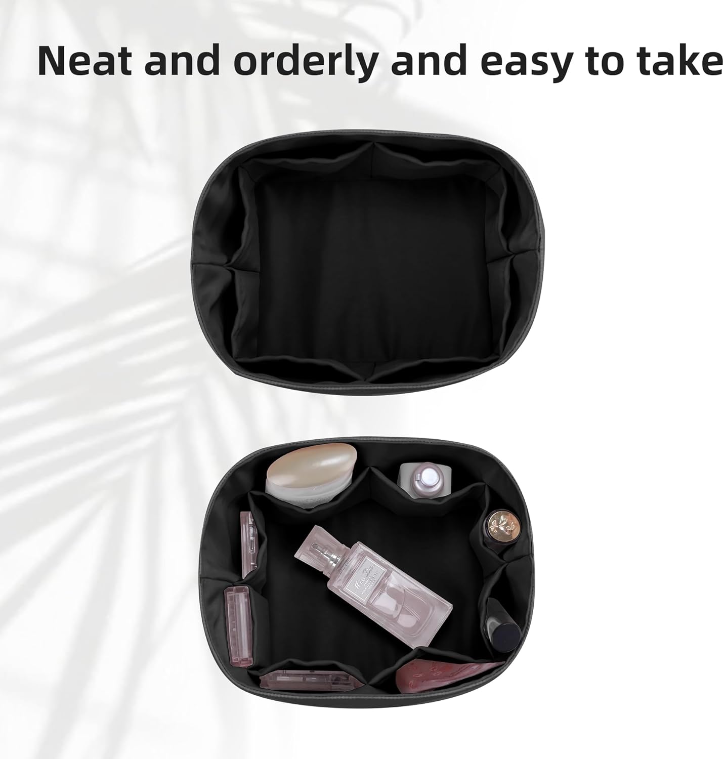 DGAZ Lightweight Purse Organizer Insert for Hermes Picotin Bag,Silk and Dupontpaper handbag inner for Luxury Bags(Black,PC18) - Image 5