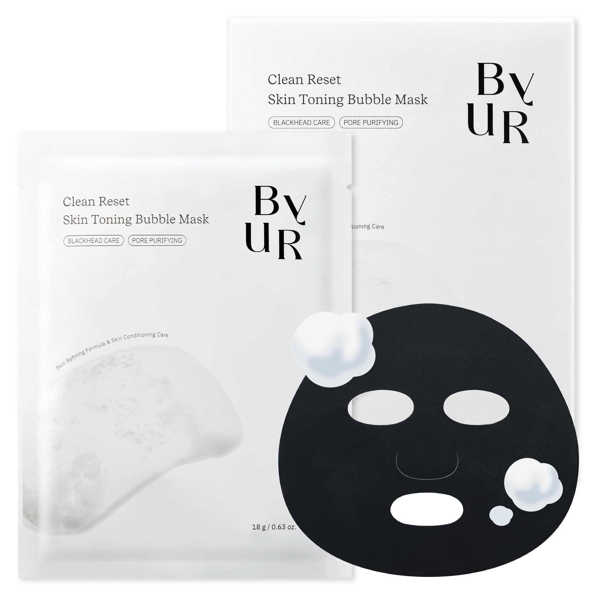 Amazon.co.jp: ByUR バイユア スキントーニング バブルマスク 4枚 韓国