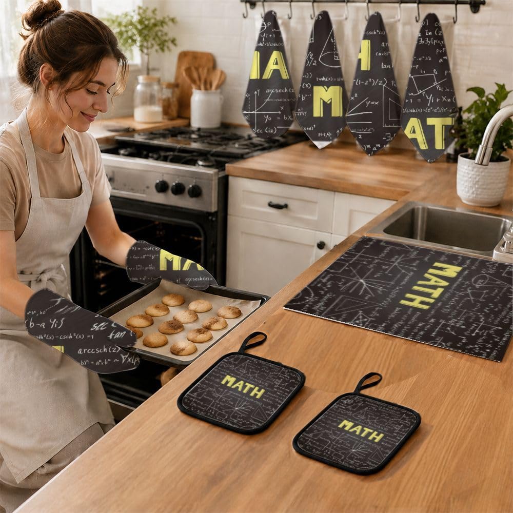9PCS Complesso Matematica Poster Cucina Decor e Accessori Set