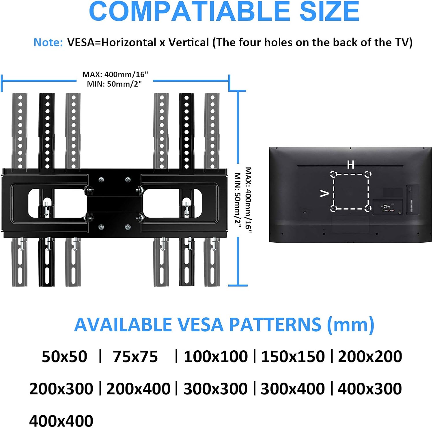 Best Cyber Deals 🔥 KDG Full Motion TV Wall Mount with Height Setting, TV Mount Bracket for Most 32-65 Inch LED LCD 4K Flat Screen Curved TV, Articulating Swivel Tilt Extension Max VESA 400x400mm Loading up to 121lbs 40% Off Discount KDG Full Motion TV Wall Mount with Height Setting, TV Mount Bracket for Most 32-65 Inch LED LCD 4K Flat Screen Curved TV, Articulating Swivel Tilt Extension Max VESA 400x400mm Loading up to 121lbs