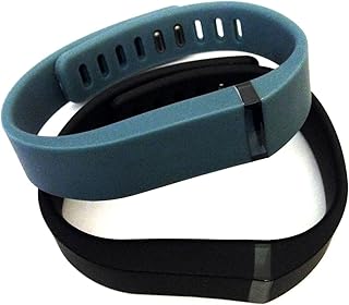Set Large L 1pc Black 1pc Slate (Blue/Grey) Replacement Bands with Clasps for Fitbit FLEX Only /No tracker/ Wireless Activity Bracelet Sport Wristband Fit Bit Flex Bracelet Sport Arm Band Armband