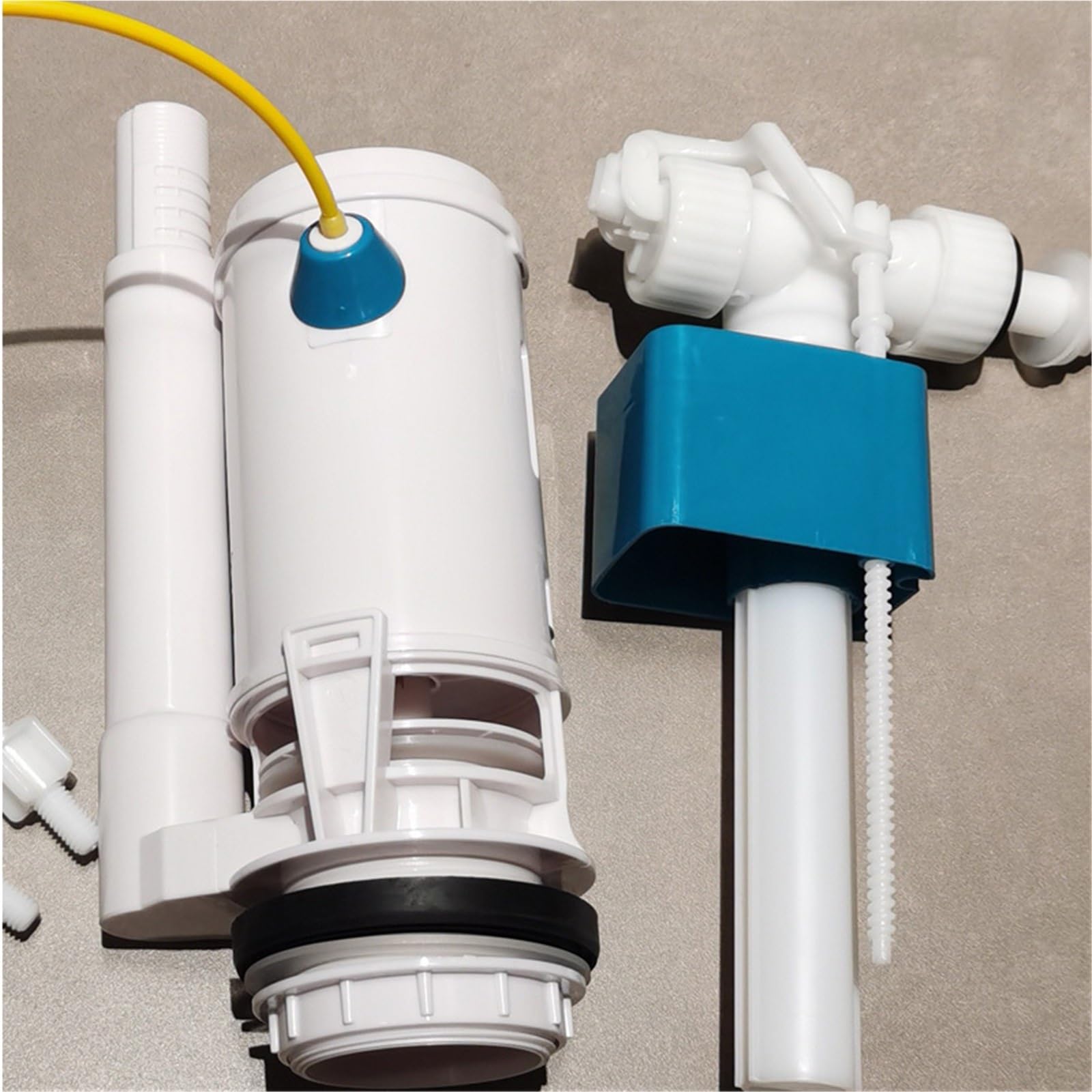 Válvula de descarga para cisterna de WC Toilet Tank Flush Valve Adjustable Flushing System wc Cistern Downloader Discharge(Side-in-set)