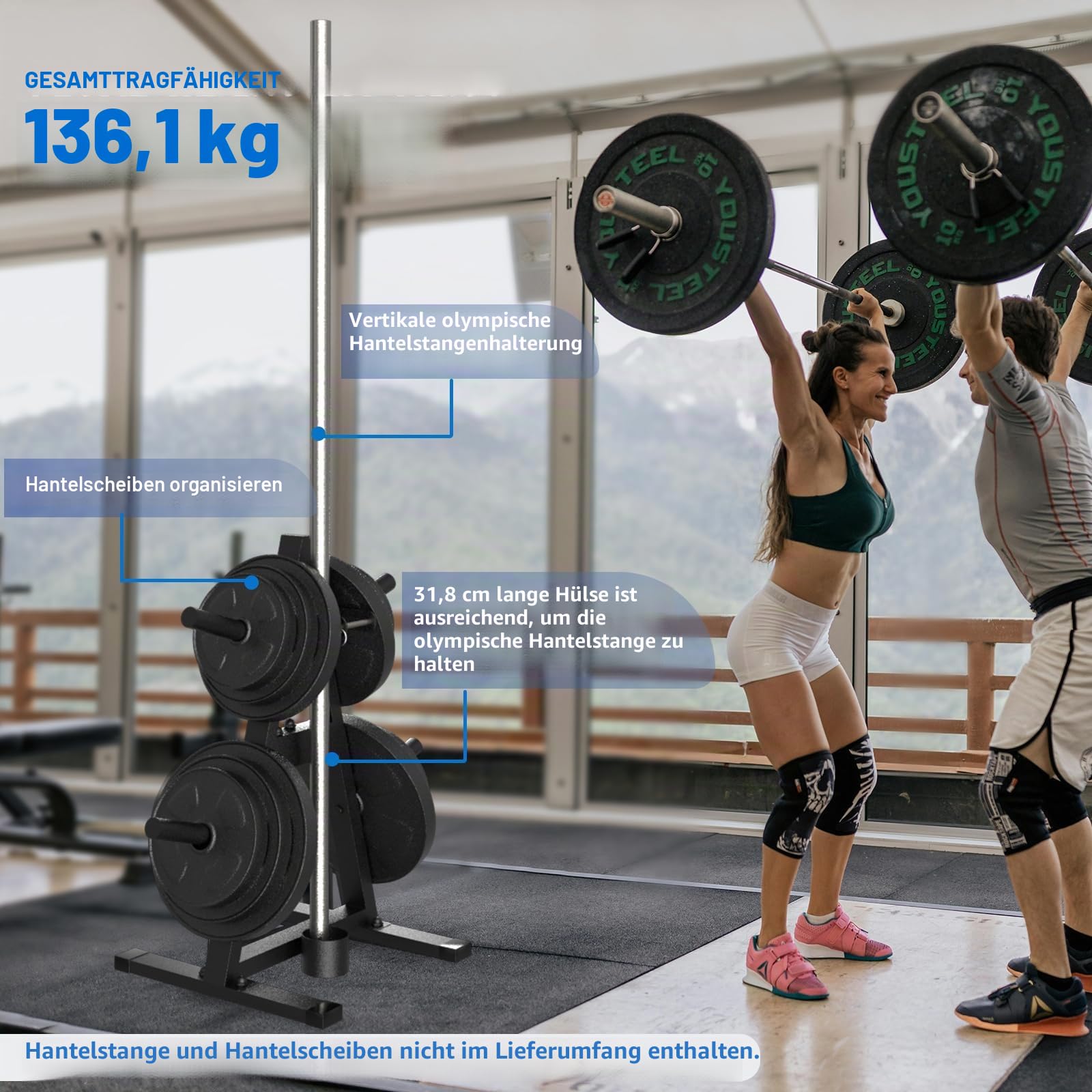 A-Rahmen Gewichtstellerbaum für 1-Zoll-olympische Platten – Hält 136 kg, Kurzhantelständer und Aufbewahrungsständer für Zuhause/Fitnessstudio – Organisieren Sie Ihren Trainingsbereich