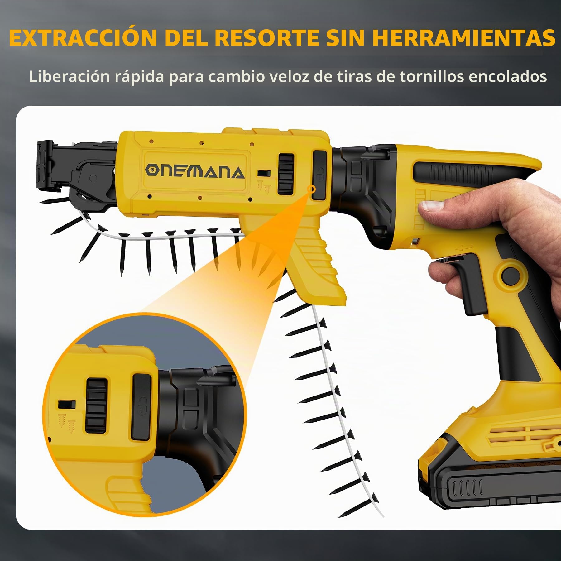 Mecanismo de herramienta de giro rápido, pistolas de tornillo para paneles de yeso, accesorio de cargador intercalado para DEWALT DCF630B DCF622B DCF6202 DCF6201