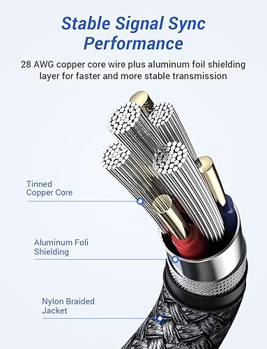 Miniatura 3 de AINOPE Cable USB 3.0 A a macho macho de 6.6 pies + 6.6 pies, nunca se rompe, cable USB macho a macho, cable USB de doble extremo compatible con