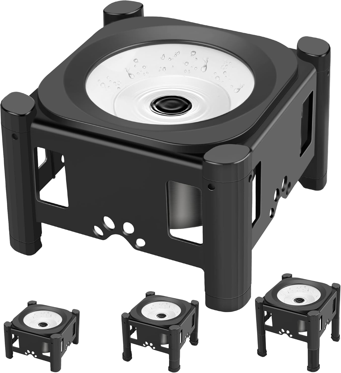 Keepth Elevated Dog Water Bowl 3 Height Adjustable Raised Slow Feeder