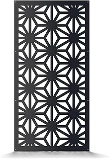 10 Garden Wall Fence Ideas for Structured Outdoor Spaces 94 Geometric Star Metal Privacy Screen, Decorative Panel for Home & Garden,...