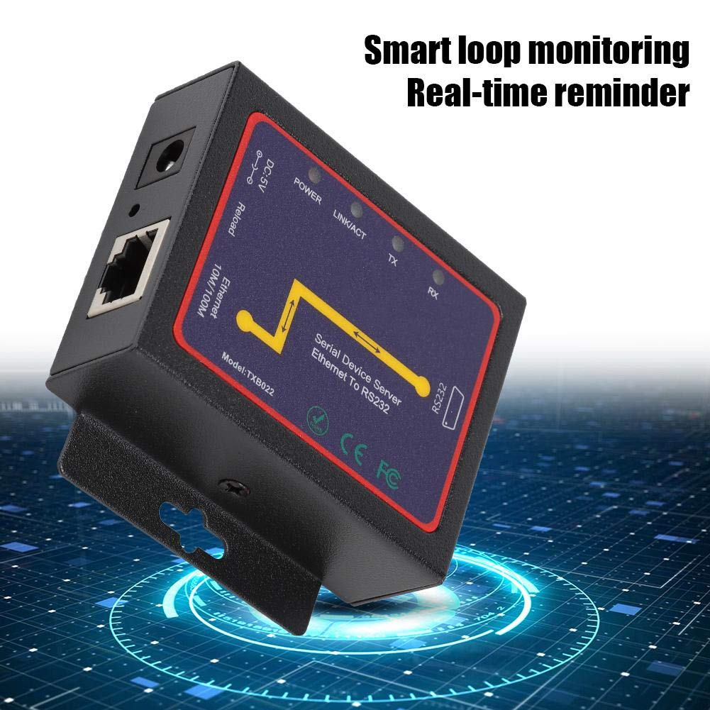 PUSOKEI Convertisseur RS-232/485/422 Vers TCP/IP, RJ45 Vers RS-232