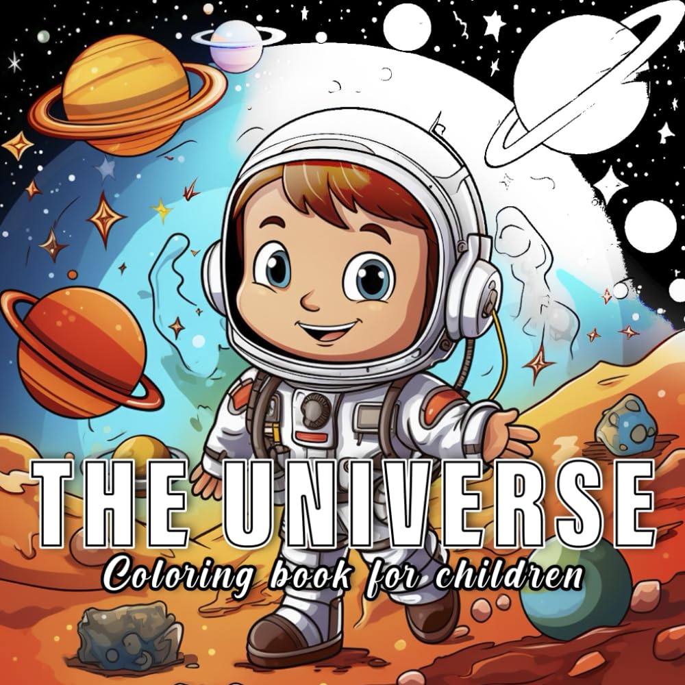 The Universe: Colouring books for children with 60 sketches of the universe. (Small Worlds)