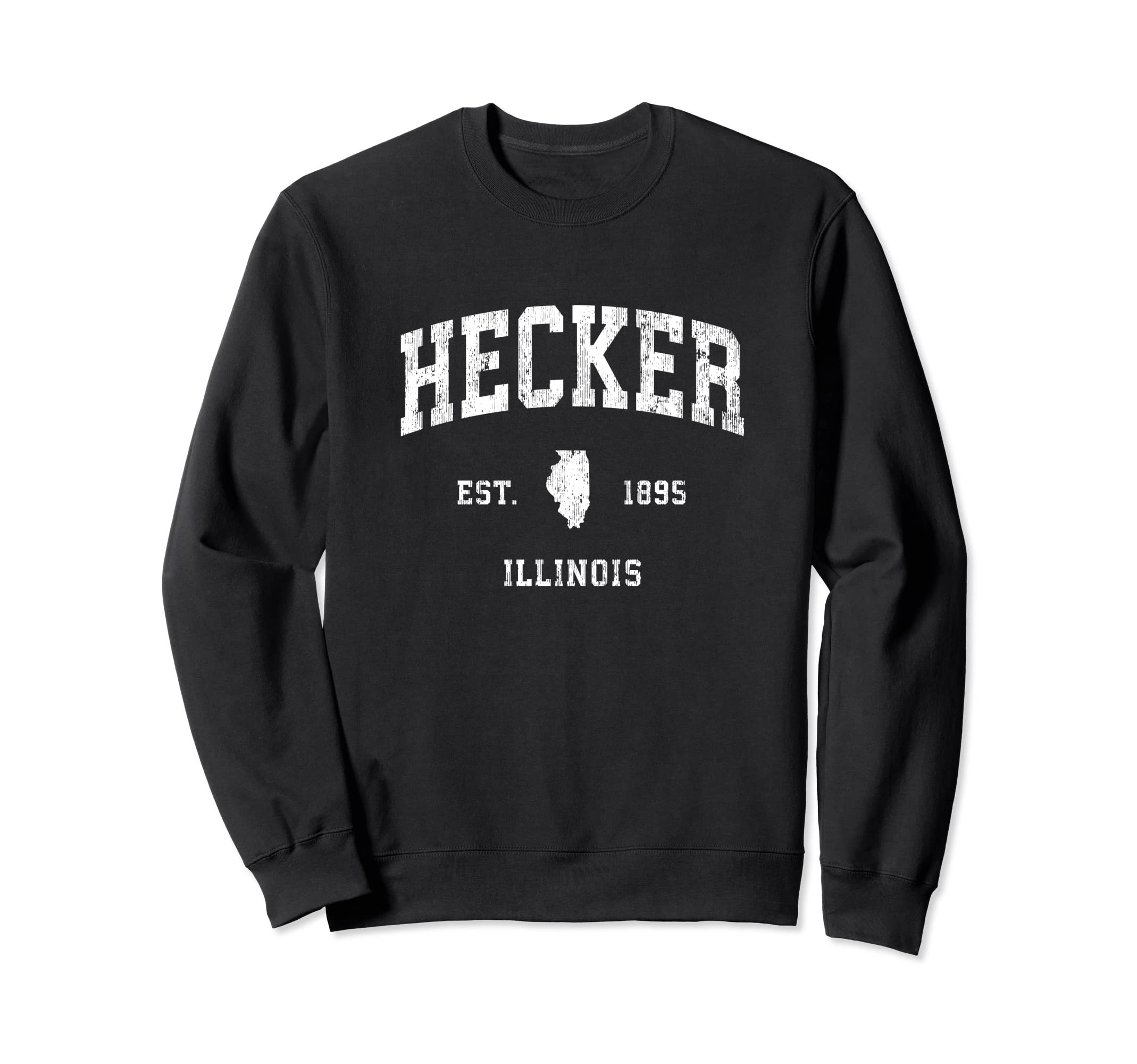Hecker Illinois IL Vintage Athletic Sports Design Sweatshirt