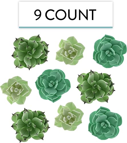 Miniatura 2 de Global Sugar Art Chef Alan Tetreault - Juego de suculentas, 3 tamaños, 9 unidades