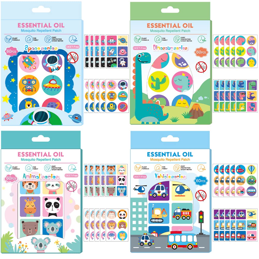 Mosquito Repellent Stickers, ALLNEWELOOK Mosquito Patches for Kids Adults, 240 Pack Bug Stickers for Travel Outdoor Hiking Fishing, Natural Plant Based Ingredients (Mosquito Repellent Stickers 240)