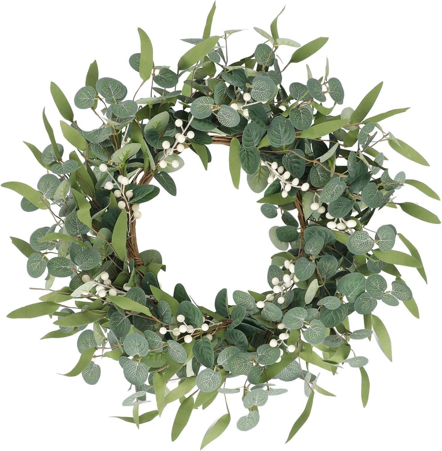 CEWOR Artificial Eucalyptus Wreath