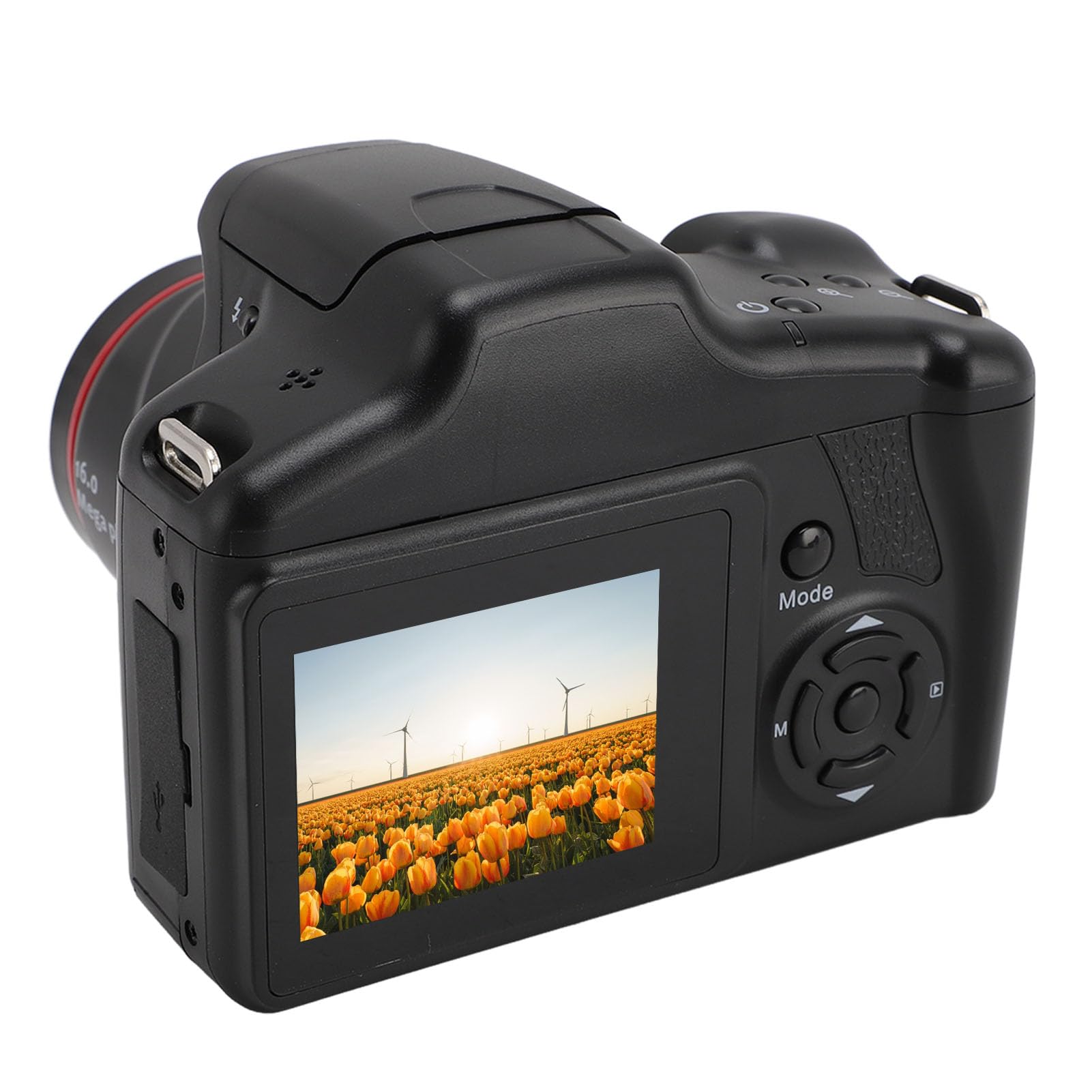 Cámara Digital, Cámaras para la Fotografía Camara Fotografica Profesionales con Pantalla de 180 Grados Pantalla 16MP HD con Lupa 16x Cámara de Zoom Digital para Viajes Portátiles