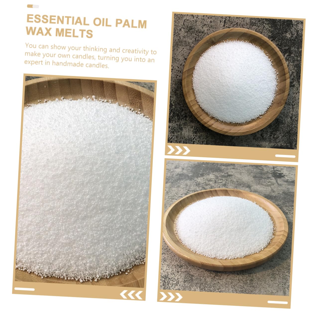 HOMSFOU Flocons de Cire Palmée pour Bougies Parfumées, 1 Paquet Blanc