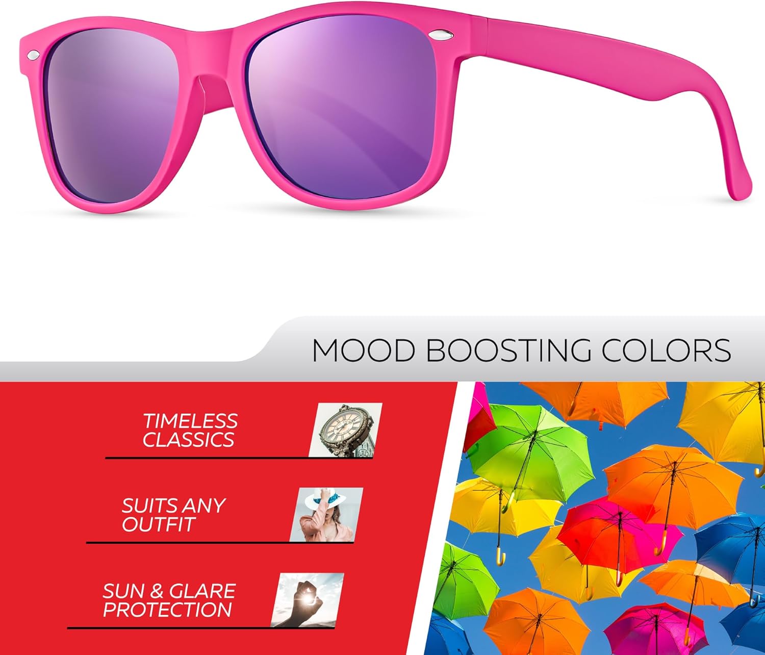 Retro Rewind Polarized Sunglasses for Men and Women - UV Protection Classic Sun Glasses - Image 2