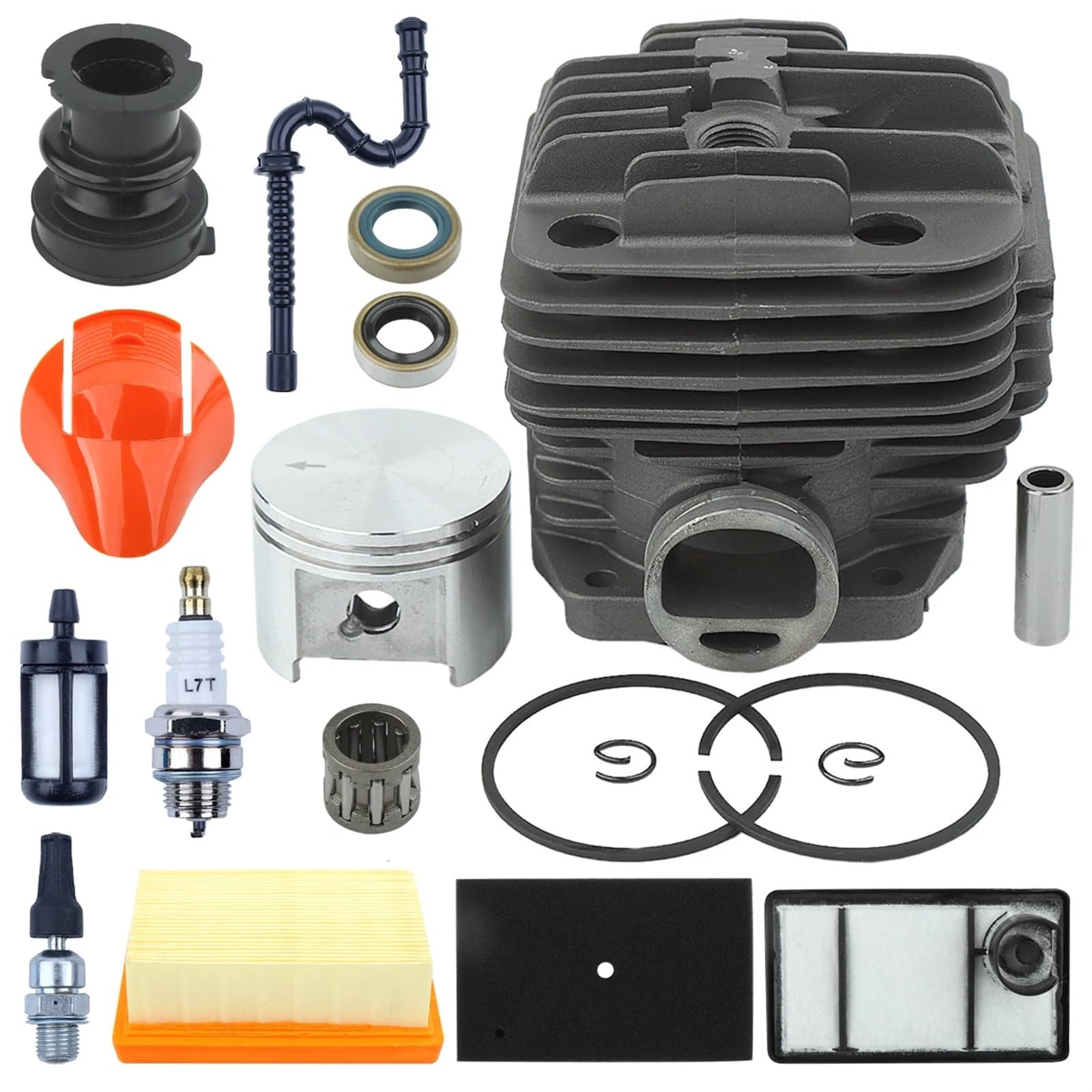 UNARAY Kit de pistón de Cilindro de 49mm Apto for Filtro de Aire Stihl BR350, colector de admisión, Sierra Cortada, Motosierras