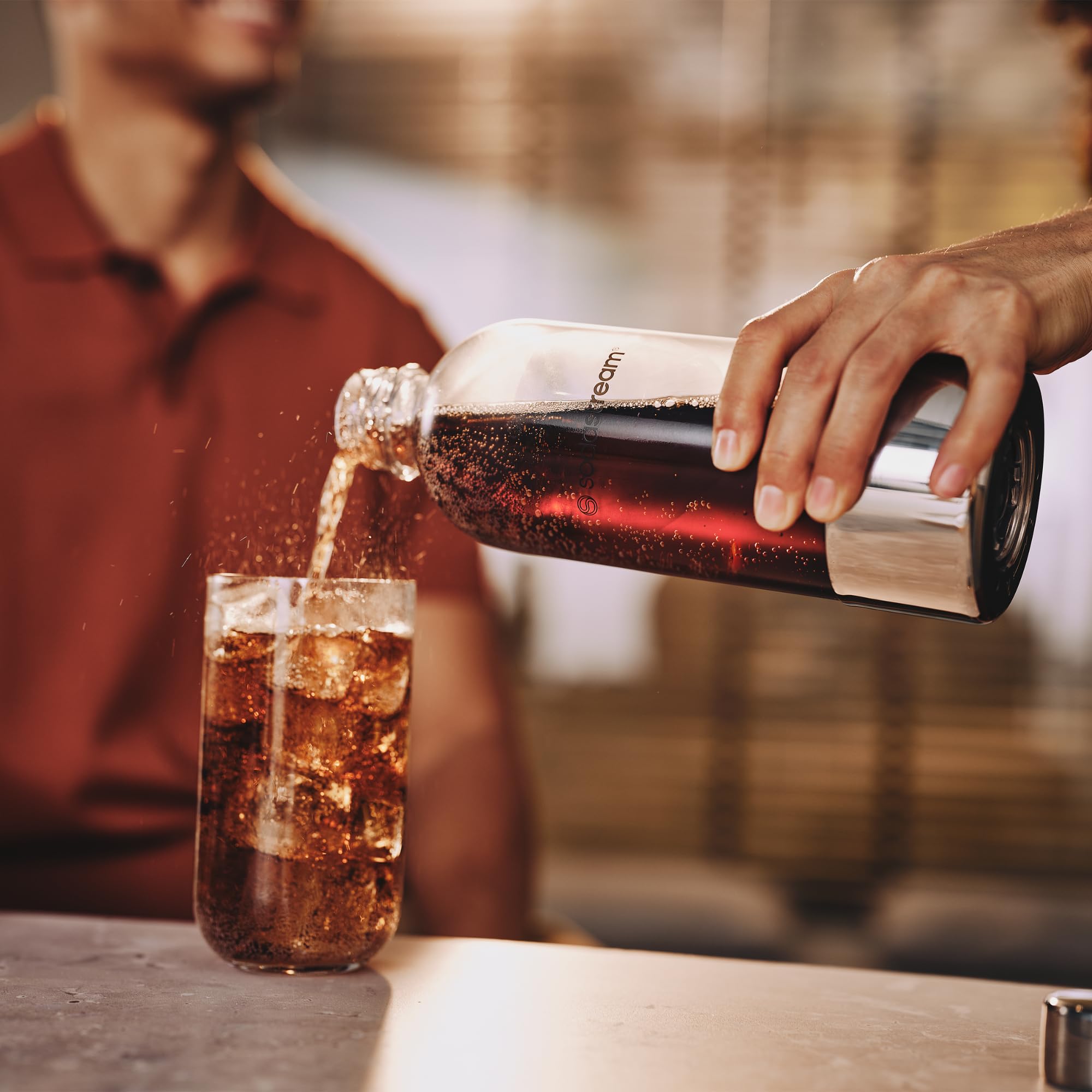 sodastream Enso - Máquina Gasificadora de Agua Premium de Acero Inoxidable, Incluye Botella de 1 Litro para Gasificar Apta para Lavavajillas